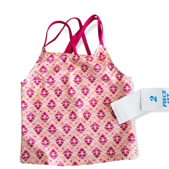 AQUA ET SOL Big Girl Pink Tankini Set - Picture 5 of 14